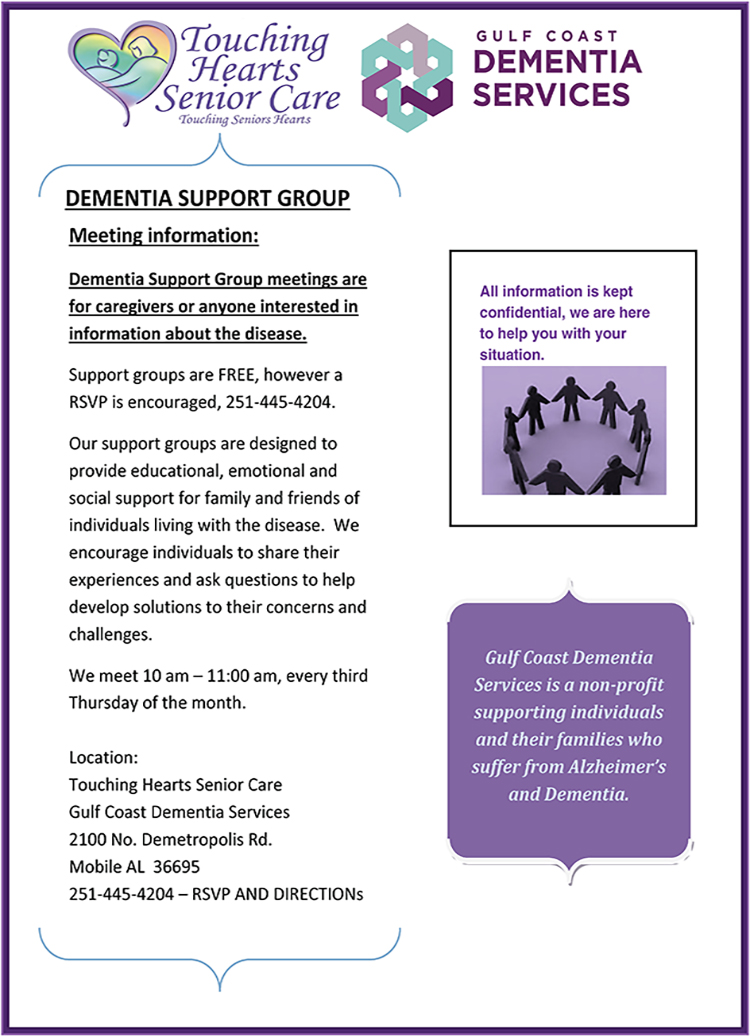 Gulf Coast Mobile AL Free Dementia Support Group